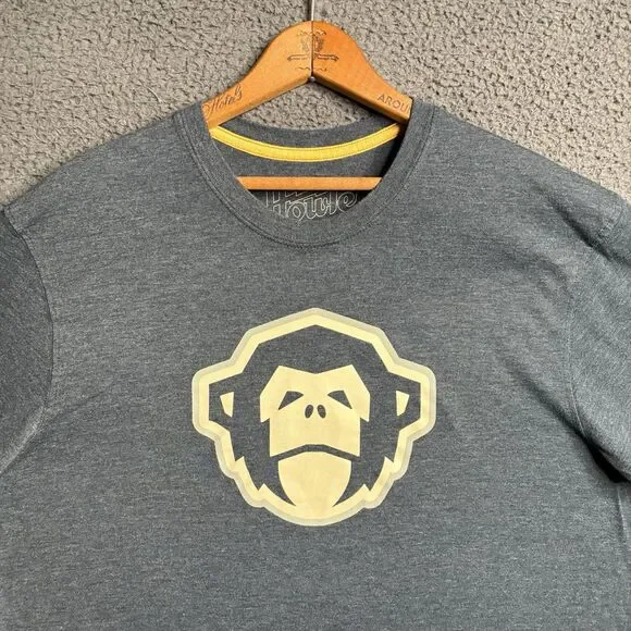 Howler Bros Mens Crewneck Graphic T-Shirt Mens Large Gray El Mono Logo - Picture 9 of 13